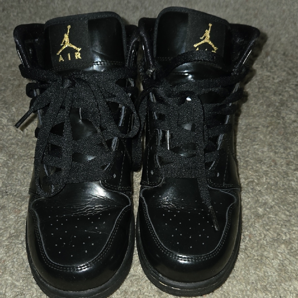 Black and Gold Air Sneakers